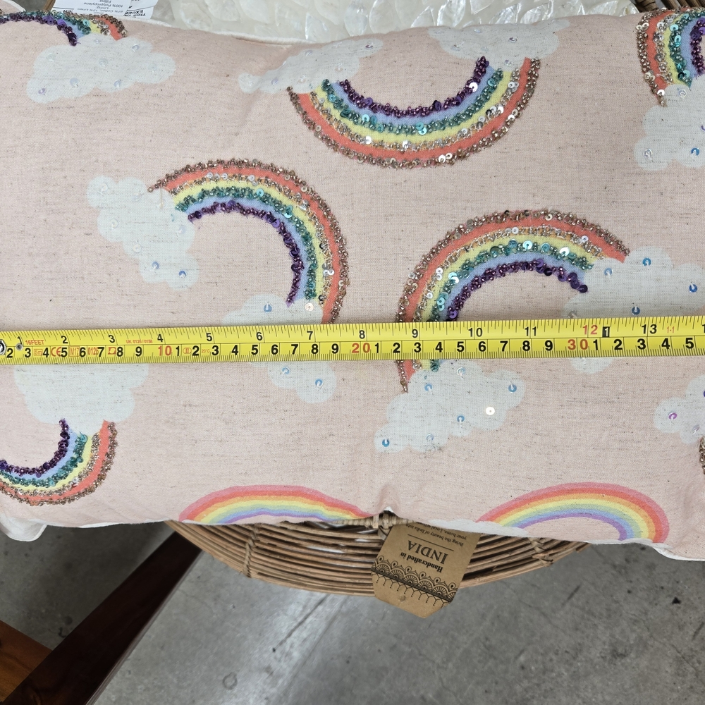 Pride! Rainbow Sequin Accent Pillow
